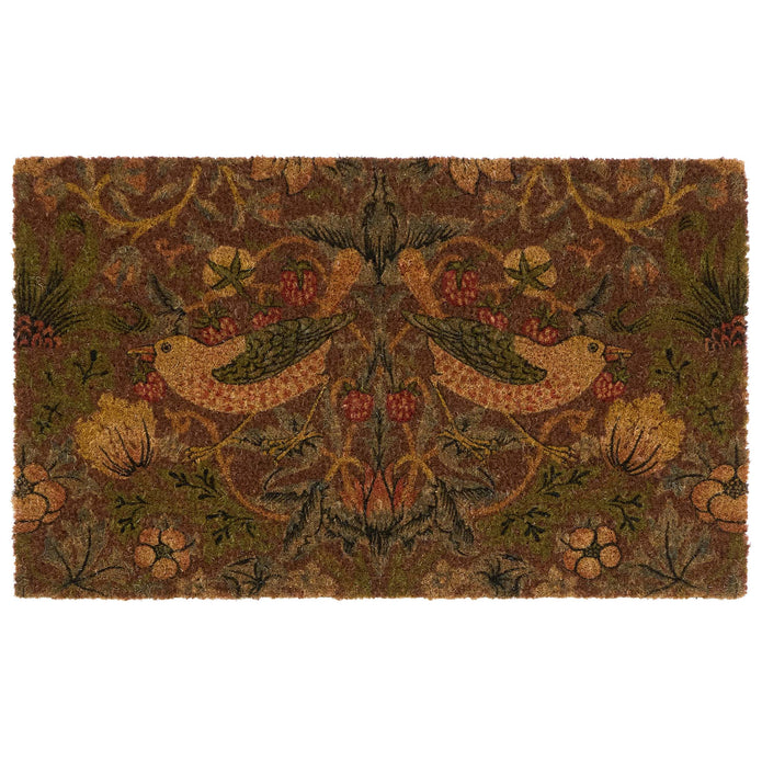 Morris & Co Printed Strawberry Thief Red - handmade