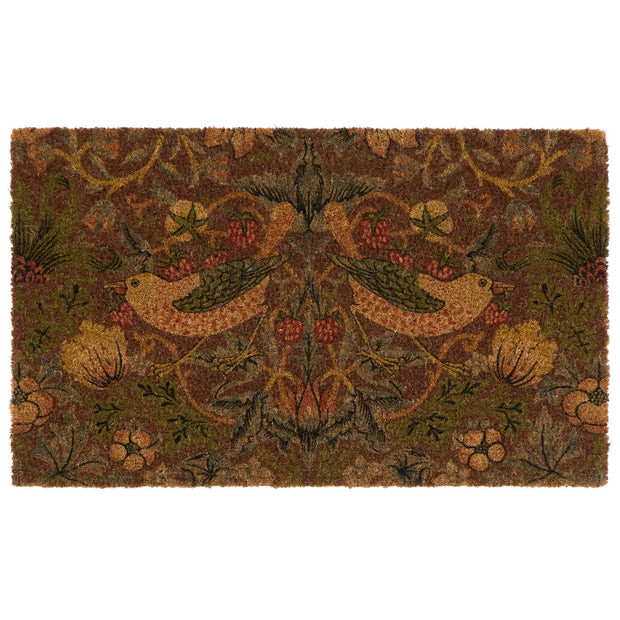 Morris & Co Printed Strawberry Thief Red - handmade