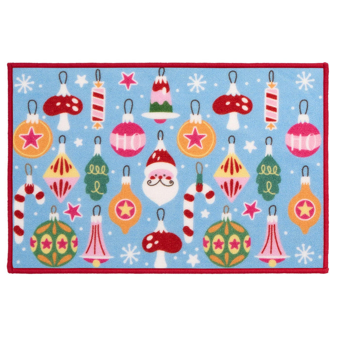 Floormatters Multi Bright Christmas Mat & Runner Set