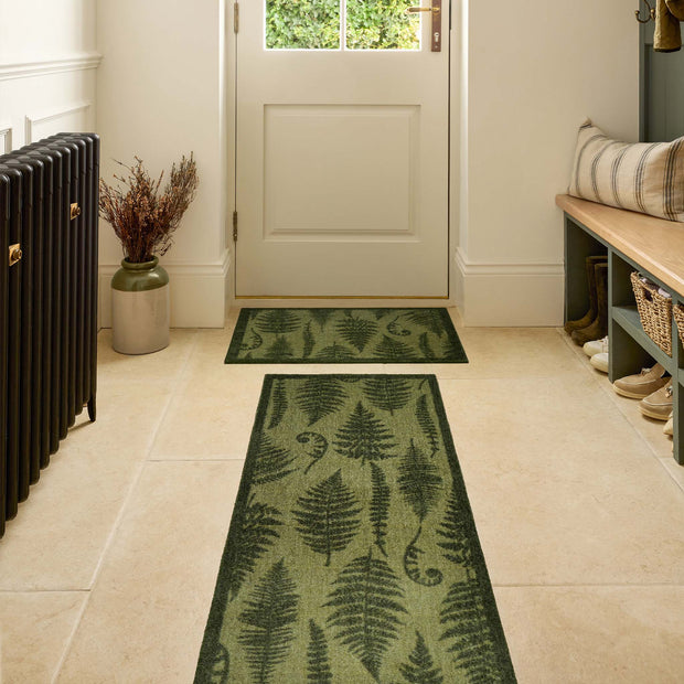 My Mat Nylon Indoor Pattern Green Fern - handmade