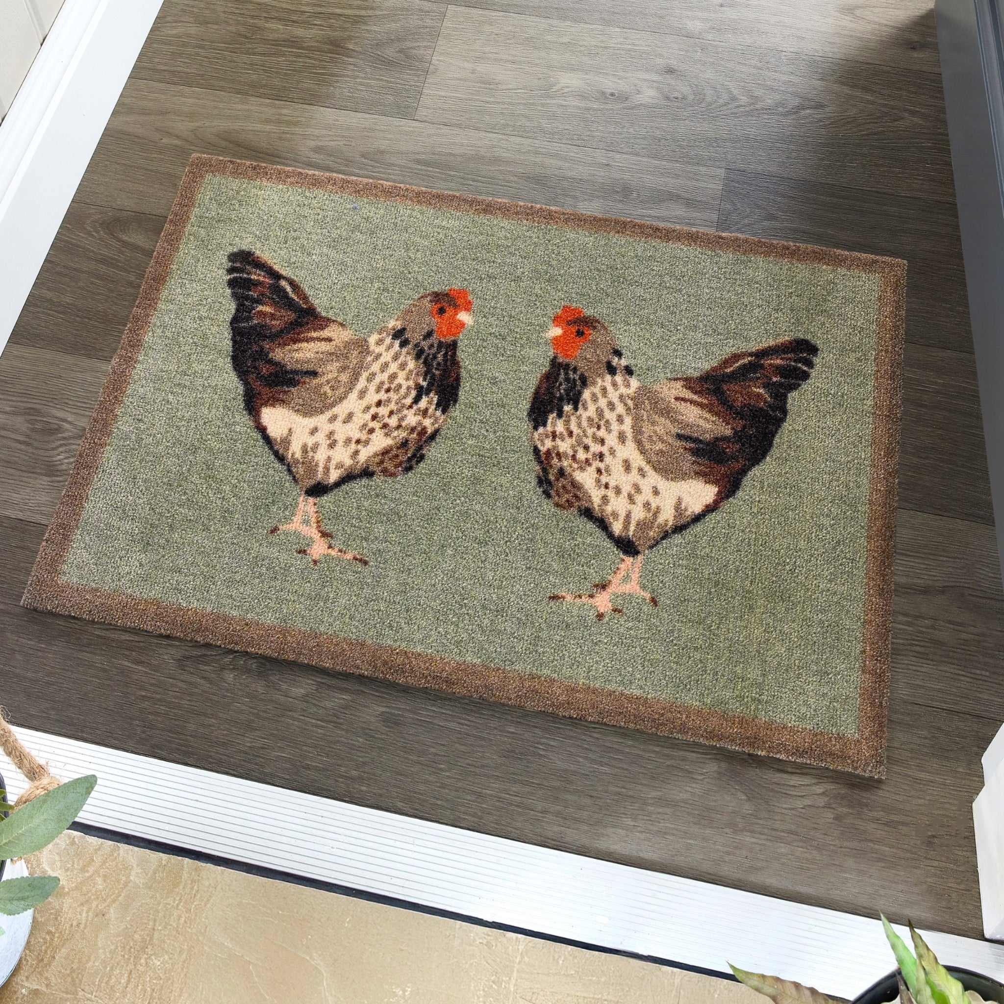 My Mat Nylon - My Chickens doormat - handmade