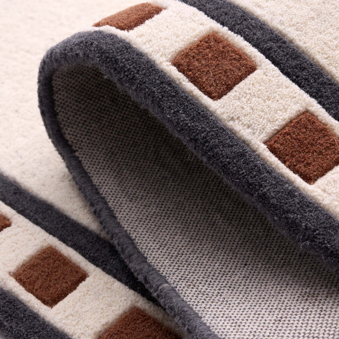 Origins Borderline Natural Rug - handmade