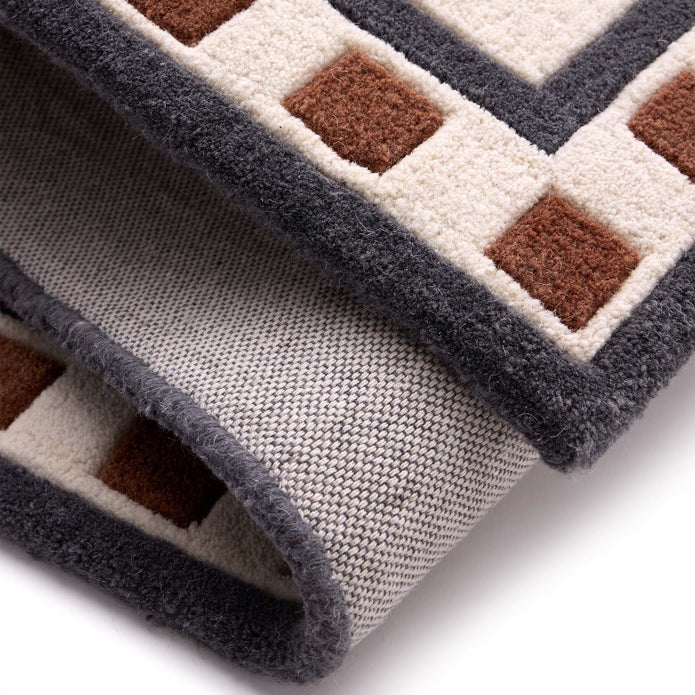 Origins Borderline Natural Rug - handmade