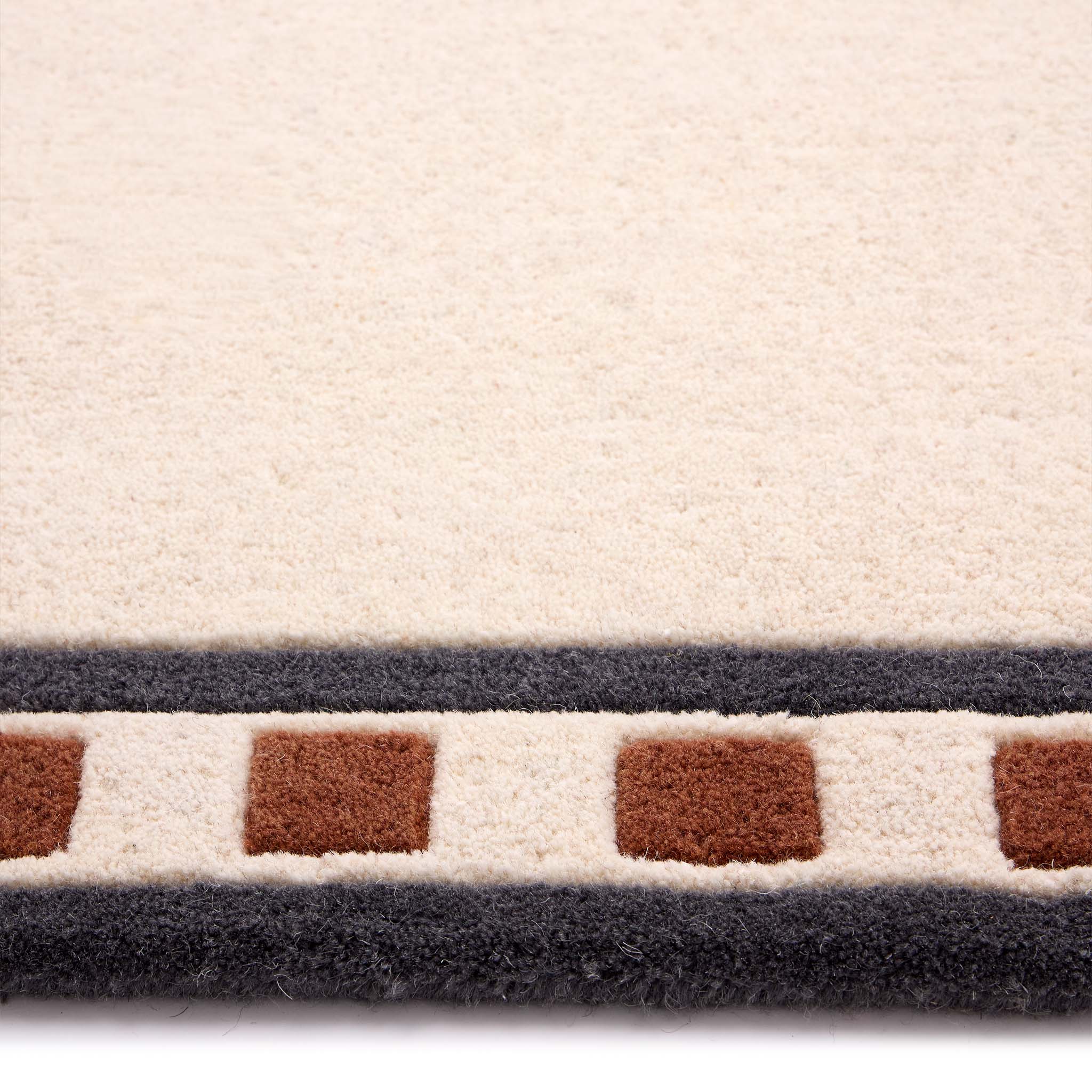 Origins Borderline Natural Rug - handmade