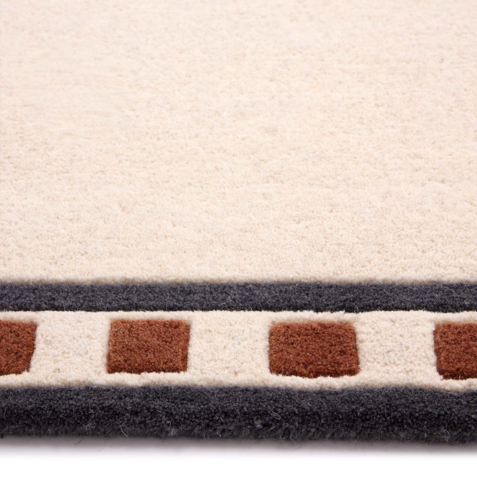 Origins Borderline Natural Rug - handmade