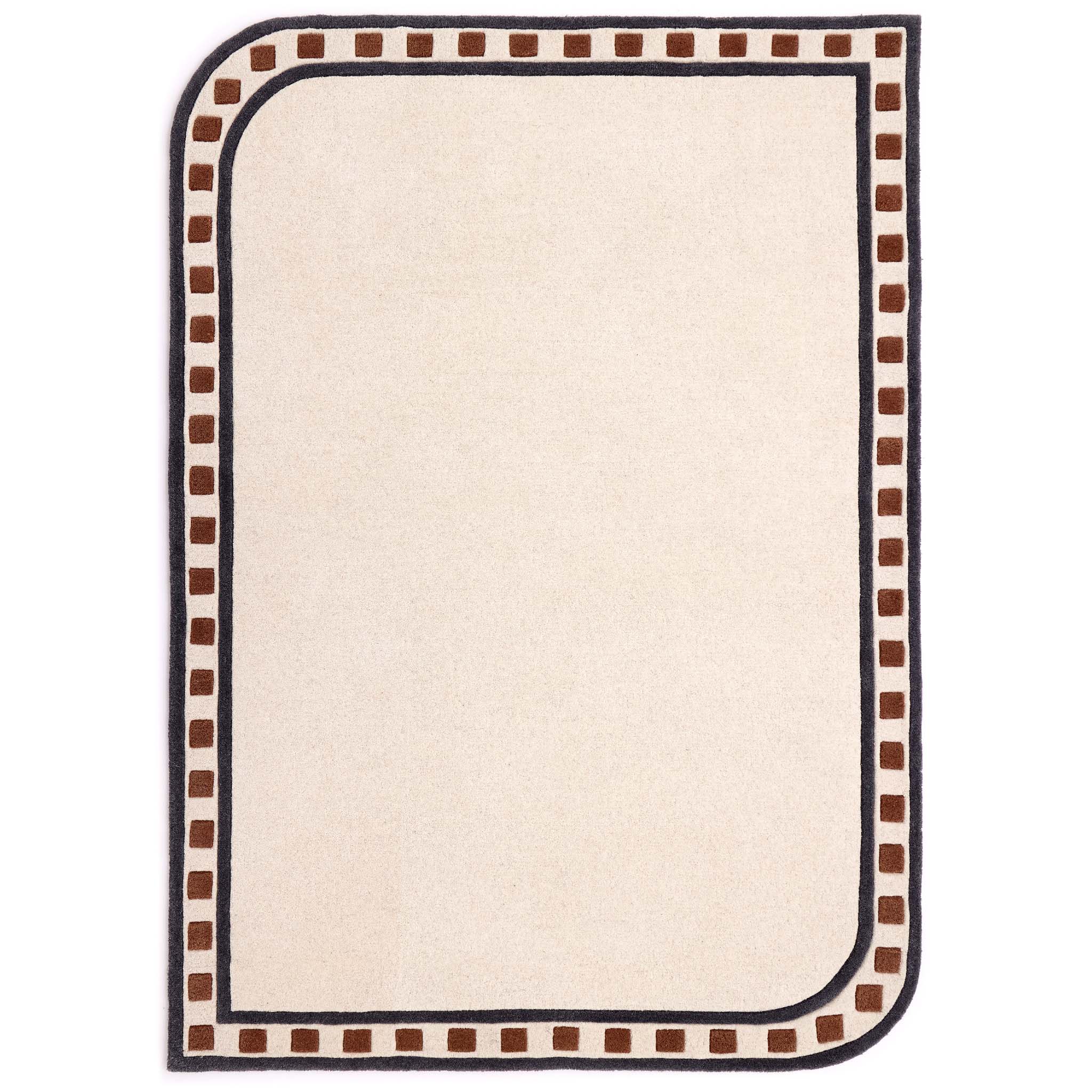 Origins Borderline Natural Rug - handmade