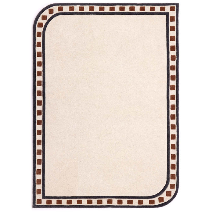 Origins Borderline Natural Rug - handmade