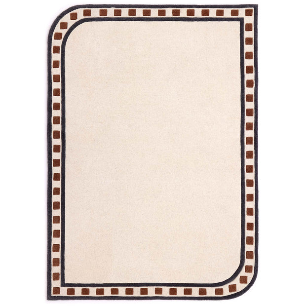 Origins Borderline Natural Rug - handmade