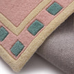 Origins Borderline Pink Rug - handmade