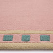 Origins Borderline Pink Rug - handmade