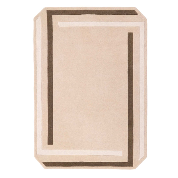 Origins Contour Beige/Brown Rug - handmade