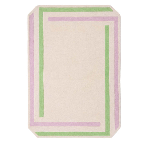 Origins Contour Lavender & Green Rug - handmade