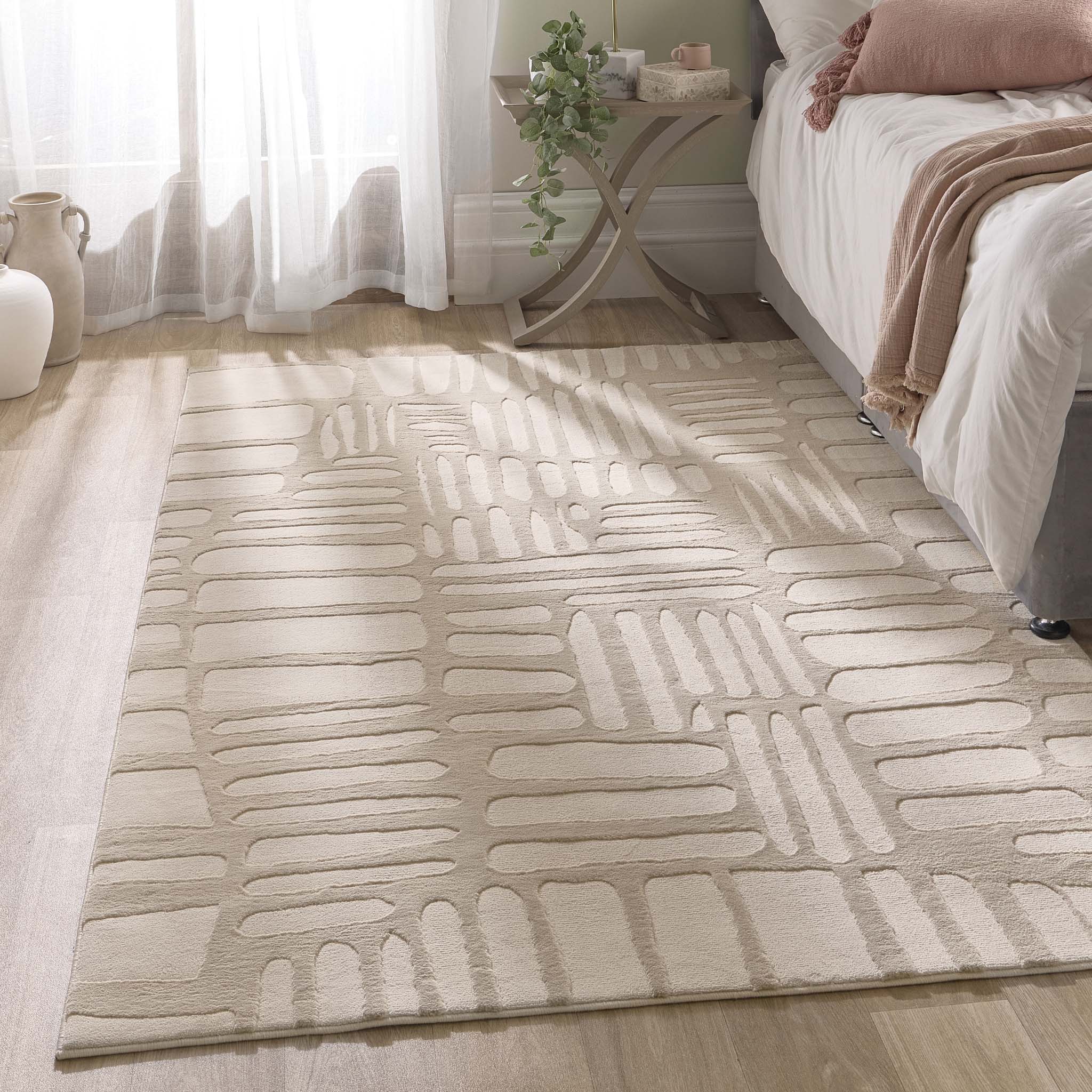 Origins Pathway Cream Rug - handmade