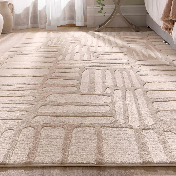 Origins Pathway Cream Rug - handmade