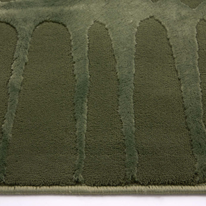 Origins Pathway Green Rug - handmade
