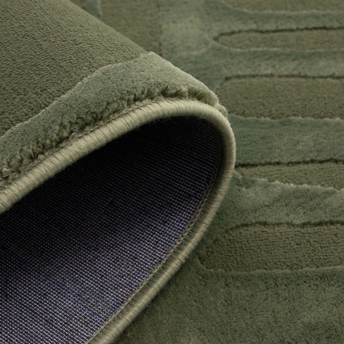 Origins Pathway Green Rug - handmade