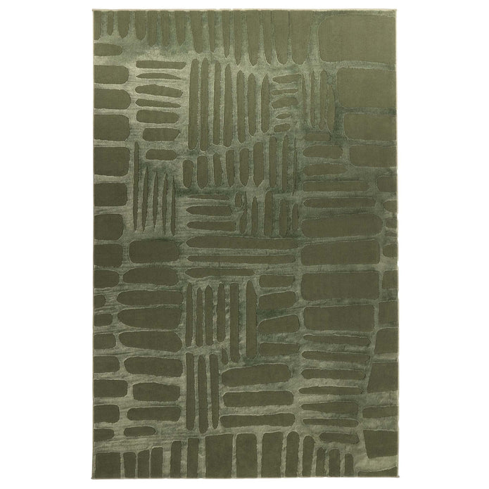 Origins Pathway Green Rug - handmade