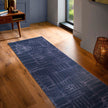 Origins Pathway Navy Rug - handmade