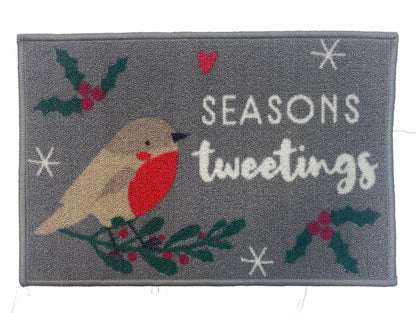 Washable Indoor Printed Doormat 39x57 cm Tweeting Design