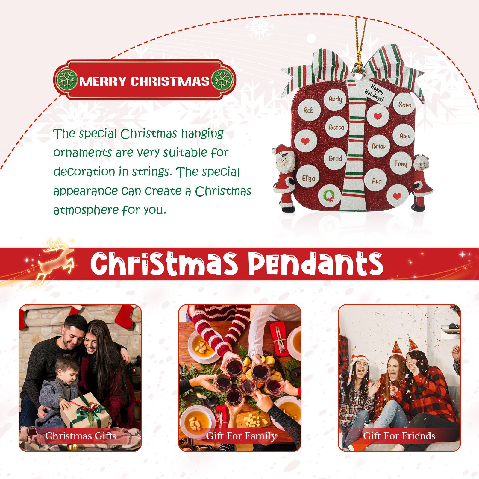 Personalised Christmas Name Ornament - handmade