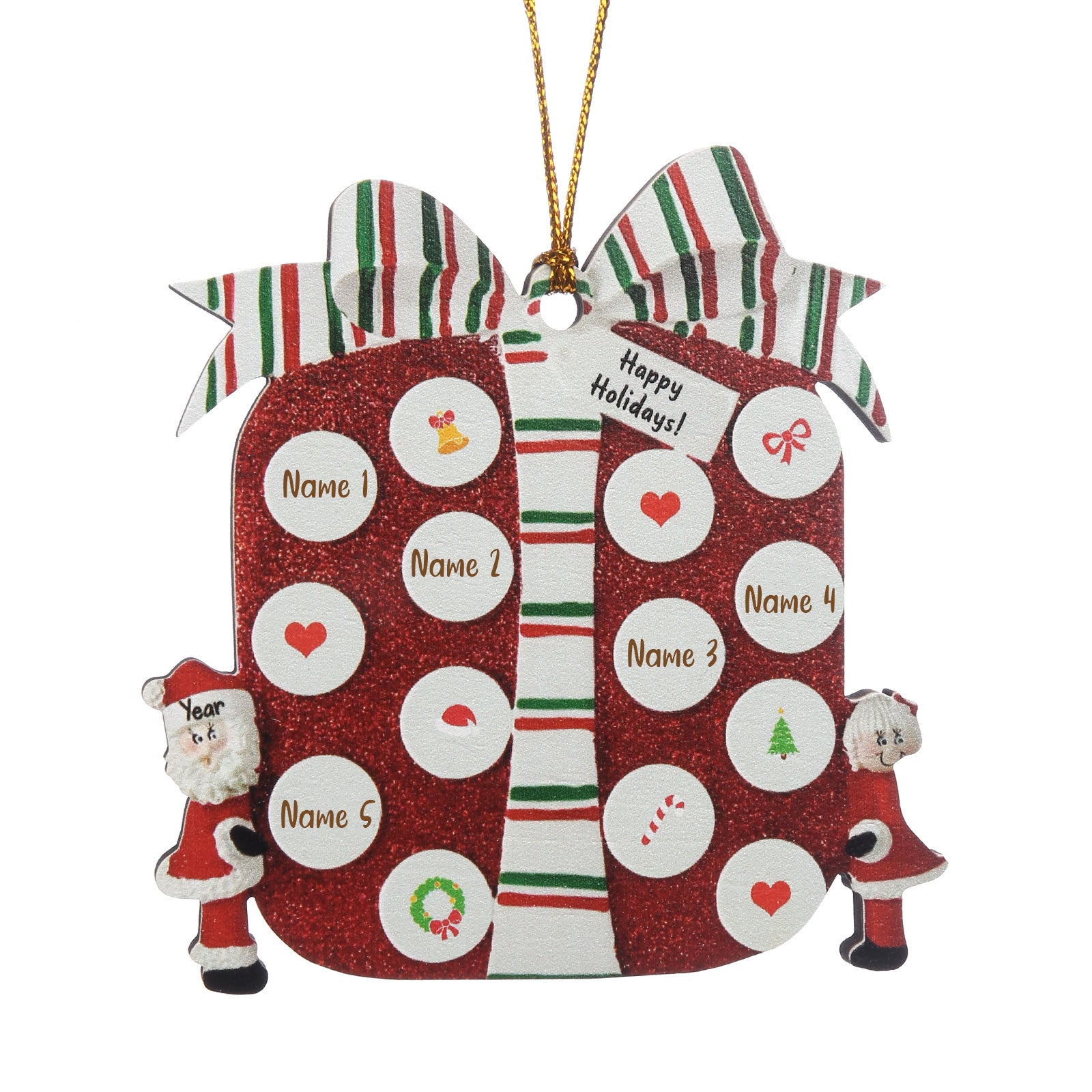 Personalised Christmas Name Ornament - handmade