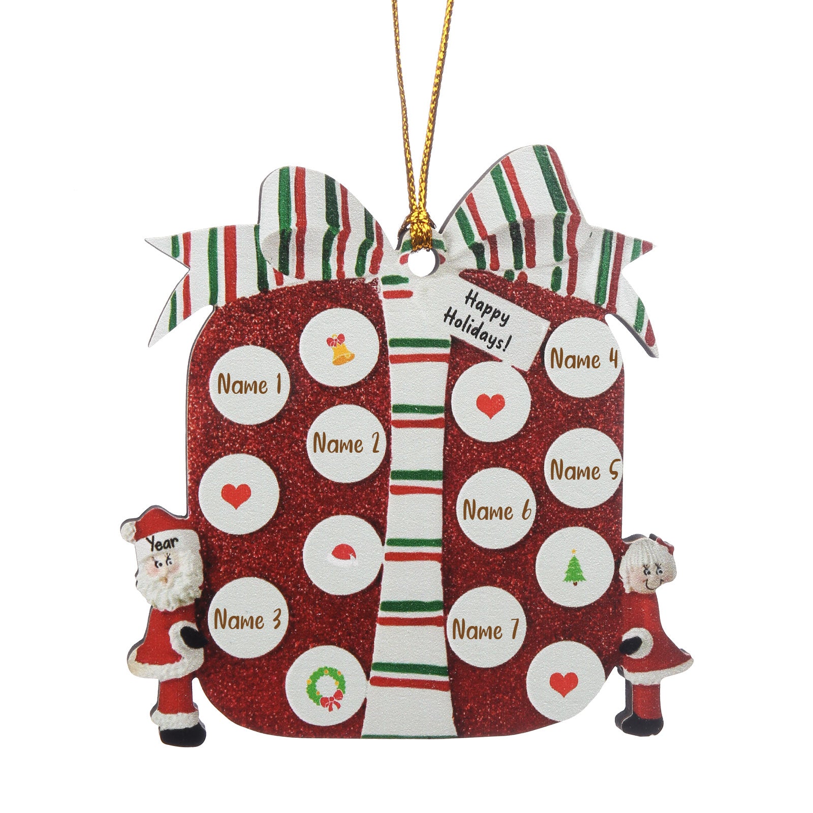 Personalised Christmas Name Ornament - handmade