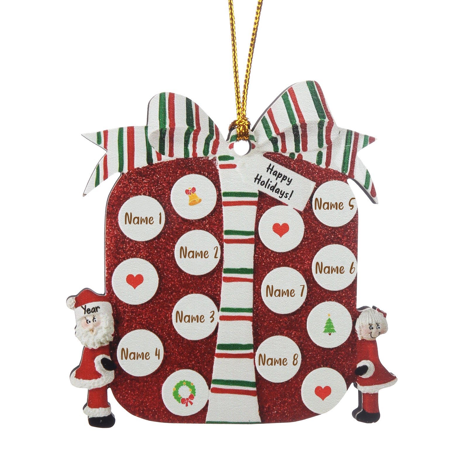 Personalised Christmas Name Ornament - handmade