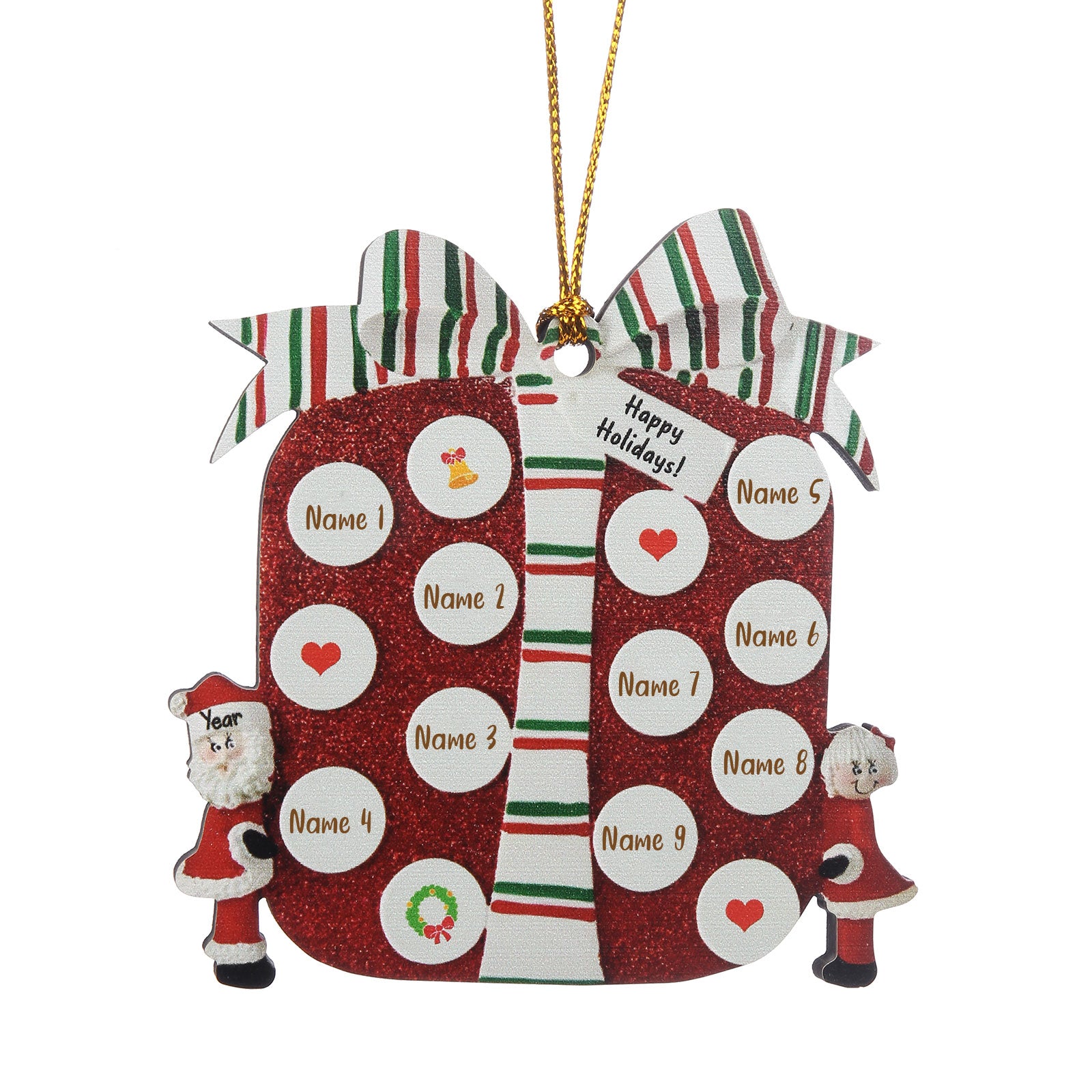 Personalised Christmas Name Ornament - handmade