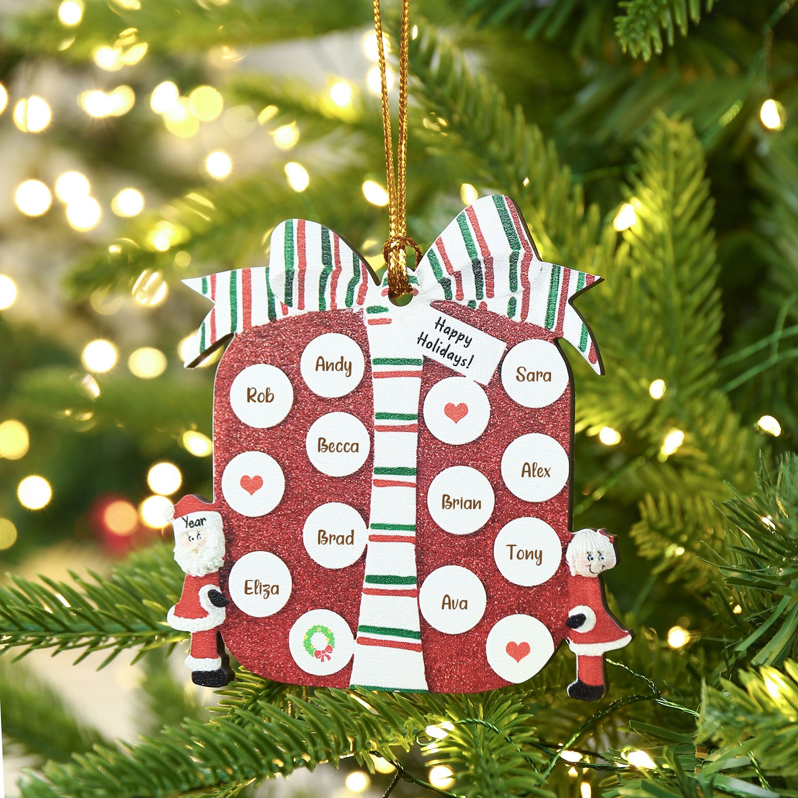 Personalised Christmas Name Ornament - handmade