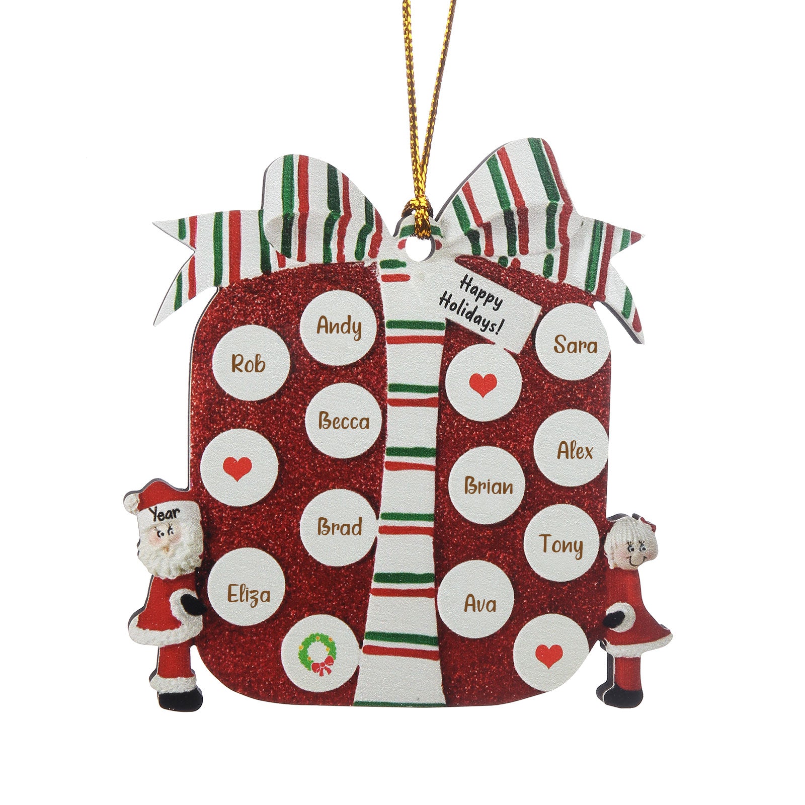 Personalised Christmas Name Ornament - handmade