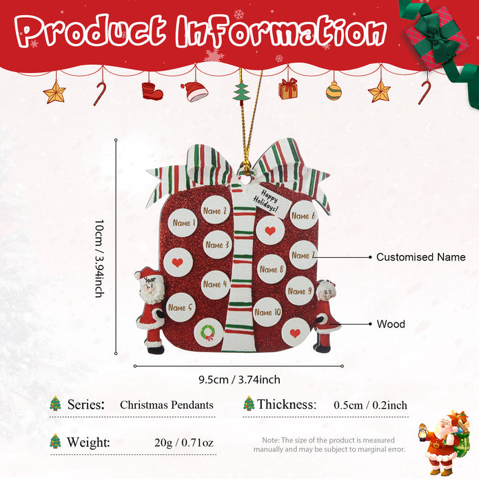 Personalised Christmas Name Ornament - handmade