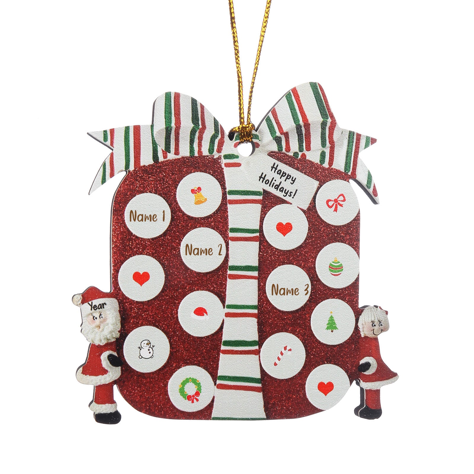 Personalised Christmas Name Ornament - handmade