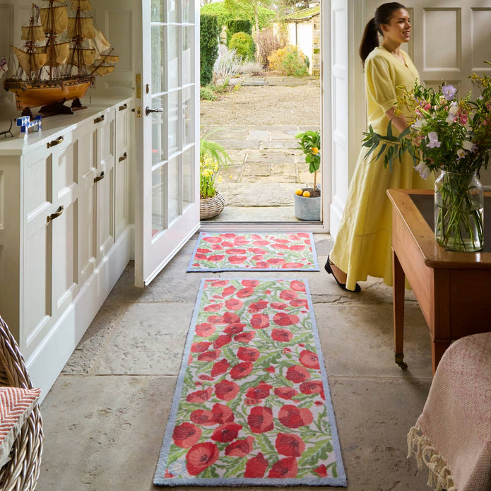 Hug Rug Poppies Galore - handmade