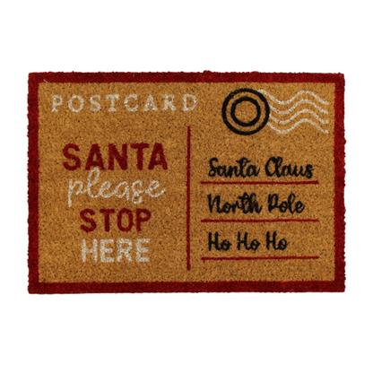 Printed Pvc Backed Coir 40x57cm Christmas Card Doormat