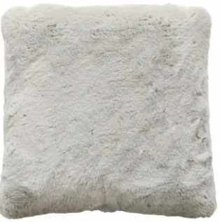 Rapture Faux Fur Grey Cushion 50cm