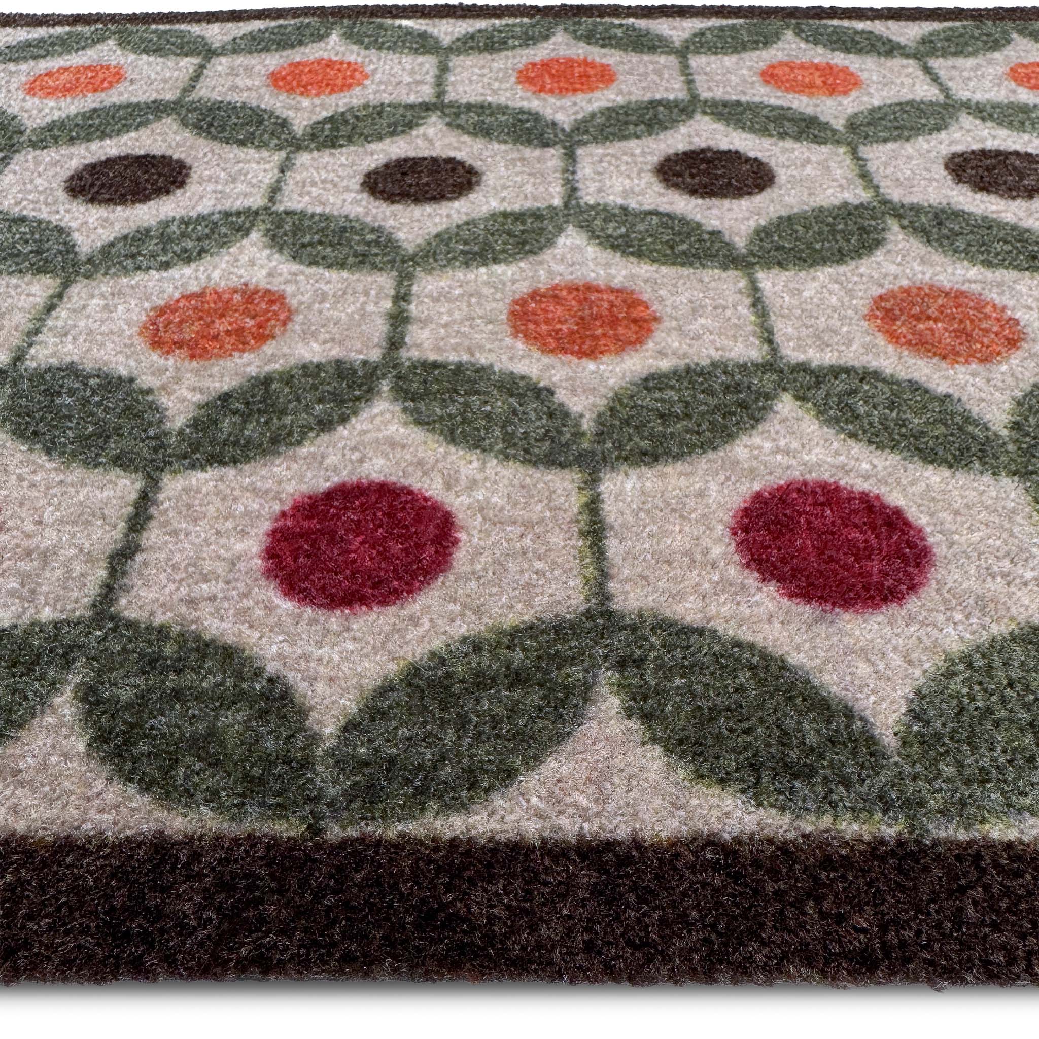 My Mat Nylon Indoor Pattern Retro Geo Earth - handmade