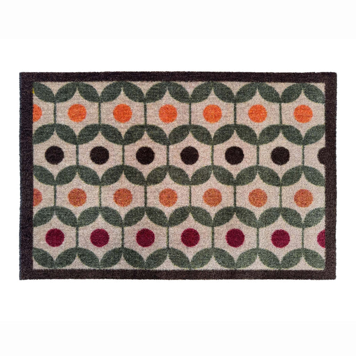 My Mat Nylon Indoor Pattern Retro Geo Earth - handmade