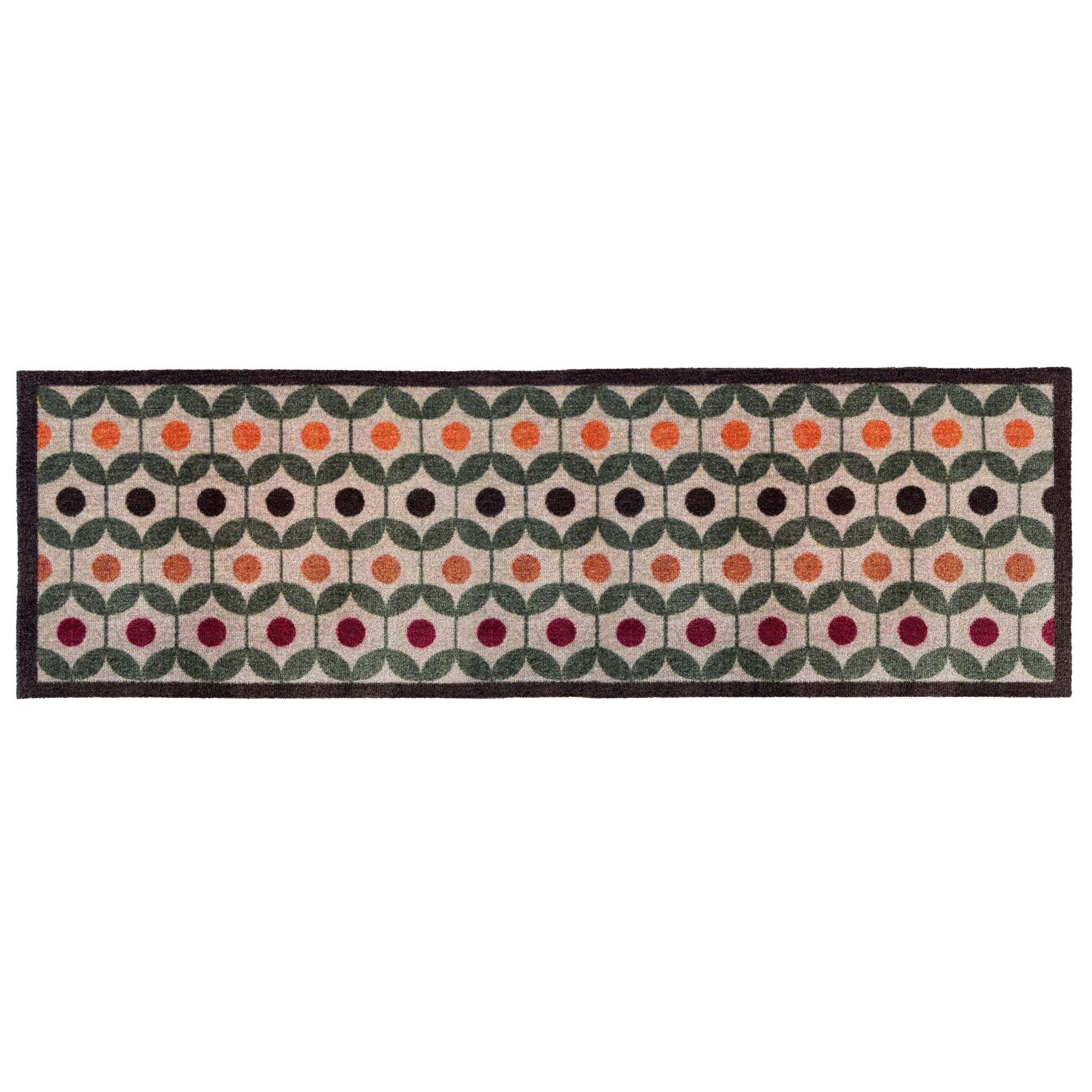 My Mat Nylon Indoor Pattern Retro Geo Earth - handmade