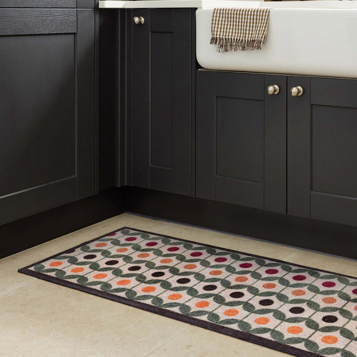 My Mat Nylon Indoor Pattern Retro Geo Earth - handmade