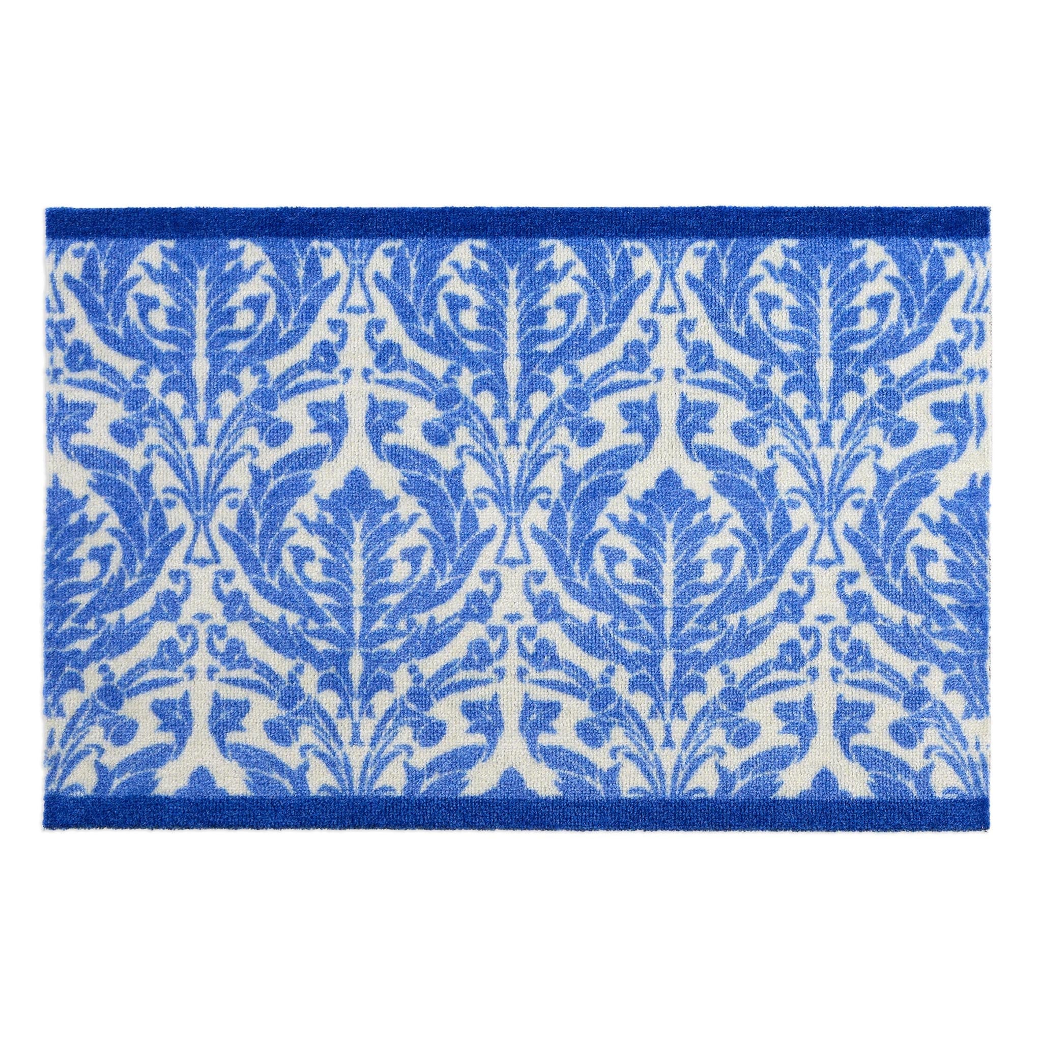 My Mat Nylon Printed Bathroom Royal Blue Damask - handmade