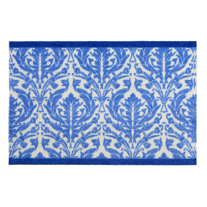 My Mat Nylon Printed Bathroom Royal Blue Damask - handmade