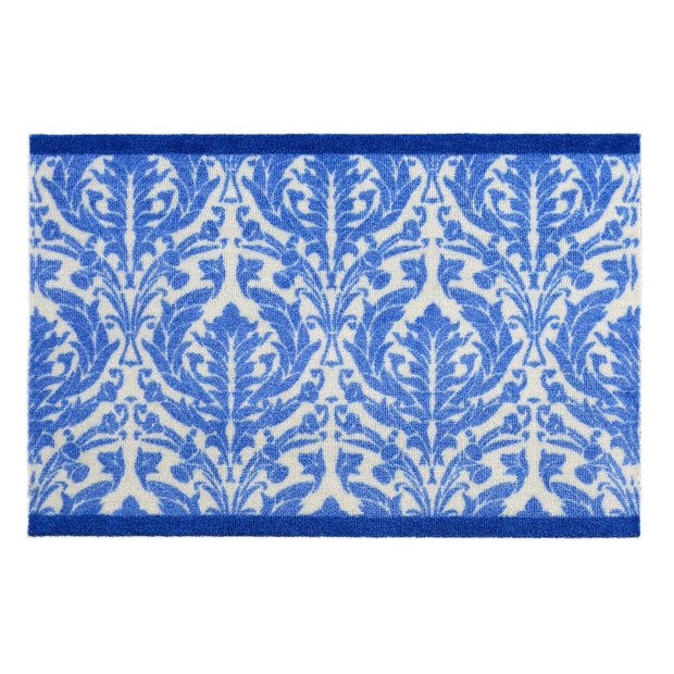 My Mat Nylon Printed Bathroom Royal Blue Damask - handmade