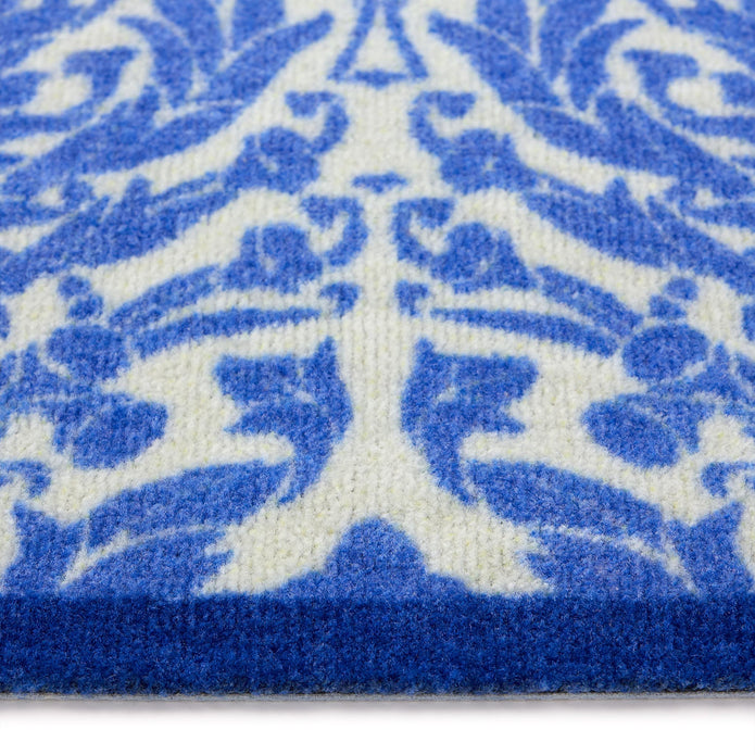My Mat Nylon Printed Bathroom Royal Blue Damask - handmade