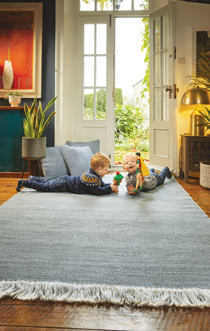 Hug Rug Woven Rustic Washable Plain Rug