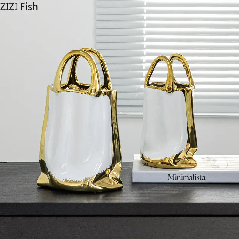 Handbag Shape Vase - handmade