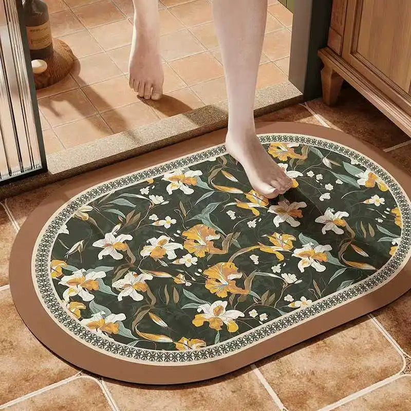 Diatom Bathroom Floor Mat - handmade