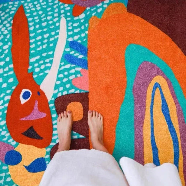 Creative Graffiti Large Area Rug - handmade