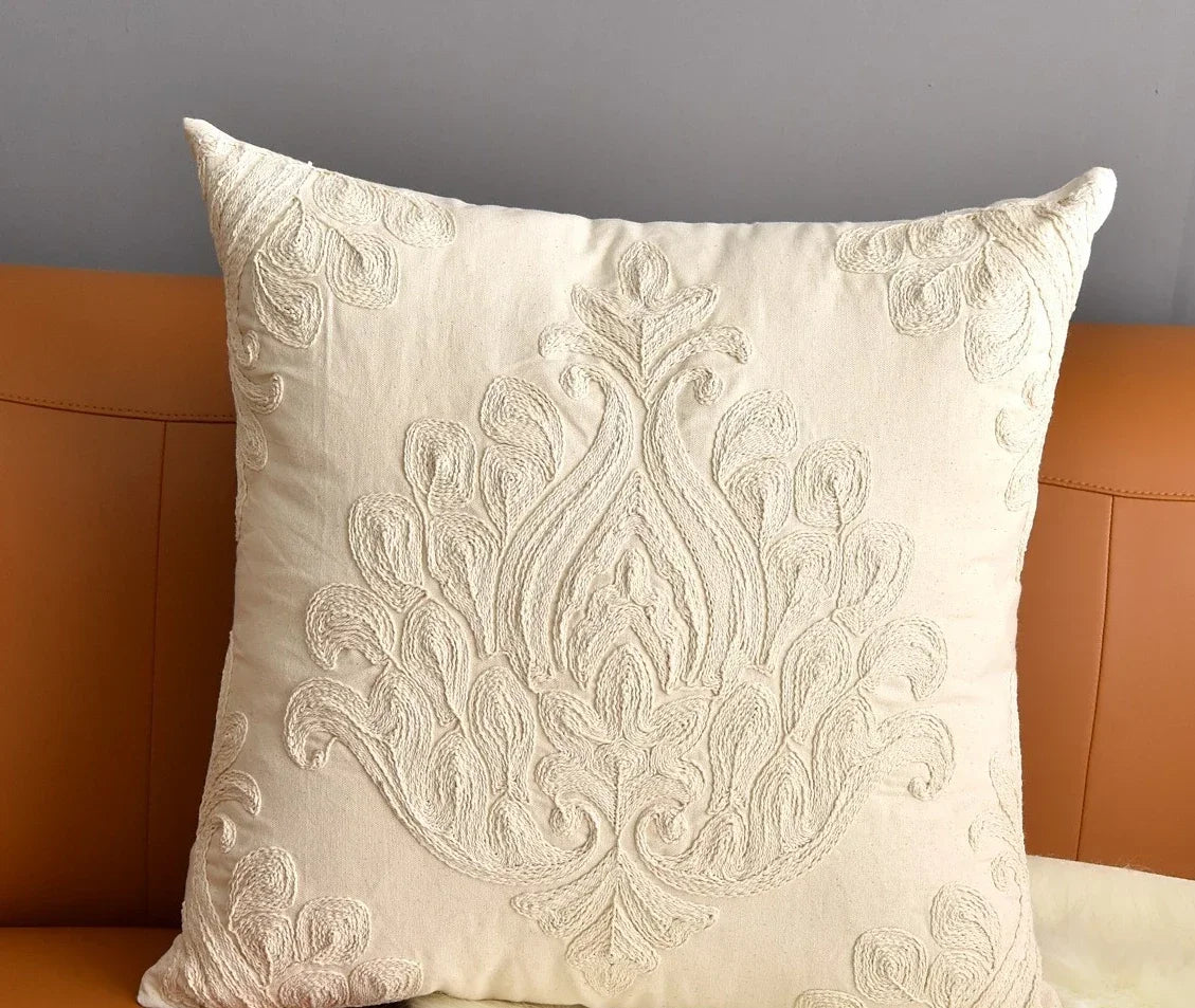 Embroidered Cushion Cover - handmade