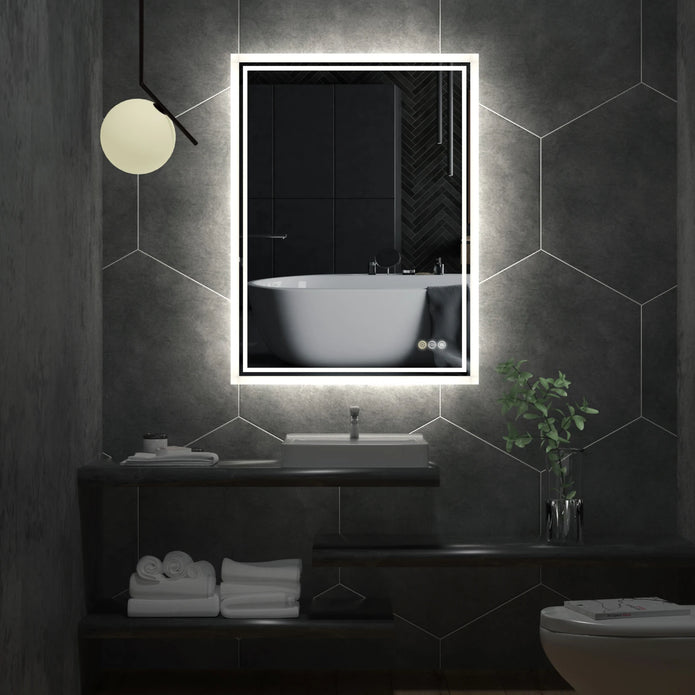 LED Backlit Bathroom Vanity Mirror - handmade