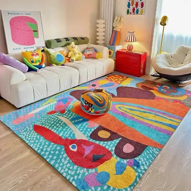 Creative Graffiti Large Area Rug - handmade